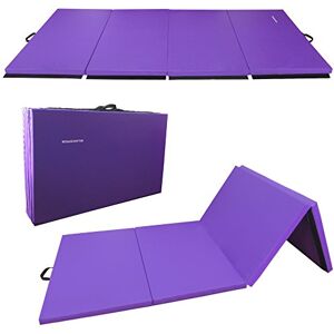 BalanceFrom  Tapis de Gymnastique Pliable Multi-usages Extra épais Haute densité Anti-déchirures, 1,2 x 3 x 5,1 cm, Violet - Publicité