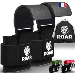 Roar® Crochet Musculation, Pull Up Mate, Crochet Sangle, Sangle Halterophilie, Crochet Musculation Poignet, Strap Crossfit, Crochet De Levage Musculation, Crochet De Musculation (-Noir) - Publicité