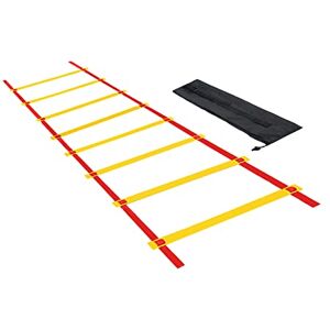 PATIKIL Agilité Échelle 8 Rung 4m/13pi, Vitesse Formation Equipment pour Soccer Football Fitness Exercice, Rouge Jaune - Publicité