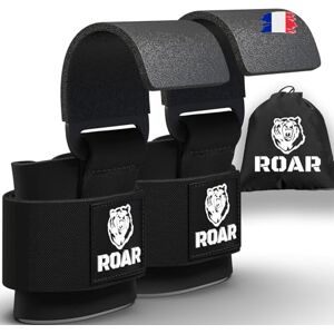 Roar® Crochet Musculation, Pull Up Mate, Crochet Sangle, Sangle Halterophilie, Crochet Musculation Poignet, Strap Crossfit, Crochet De Levage Musculation, Crochet De Musculation (-Noir) - Publicité