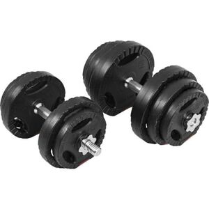 Gorilla SPORTS® Set d'haltères 30 kg, Ø 30 mm, 4 x 1,25kg, 4 x 2,5kg, 2 x 5kg Disques d'Haltères, 2 Barres d'Haltères Courts, 4 Fermetures en Étoile, Plastique Poids, pour Musculation, Fitness - Publicité