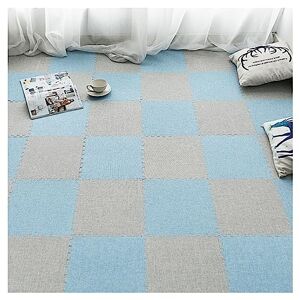 WEGHS Lot de 16 Tapis de Sol en Coton et Lin, Carreaux de Chariot en Mousse emboîtables Multicolores, Chariots universels Toutes Saisons, Pratiques à Nettoyer et à Ranger, Jeu d'exercices de Yoga - Publicité