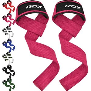 RDX Sangle Musculation Gym Levage Support de Poignet Bandage Fitness Lifting Straps Entraînement Bodybuilding Haltérophilie Flex Gel Grips Gymnastique (Rose) - Publicité