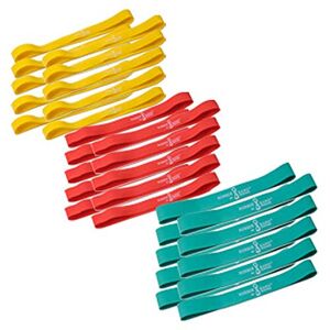 Dittmann Rubber Band Lot de 15 bandes en caoutchouc, 5 de chaque couleur (jaune, rouge et vert), gelb/rot/grün - Publicité