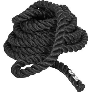 Gorilla Sports® Battle Rope Longueur 15 m, Diamètre 38/50mm, Poignées Antidérapantes, en Nylon, Noir Corde d'Entraînement, de Combat, Ondulatoire de Bataille, pour Sport, Fitness et Musculation - Publicité