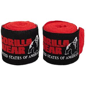 Gorilla Wear Bandages de Boxe Mixte-Adulte, Rouge, 3 m / 118 inch - Publicité