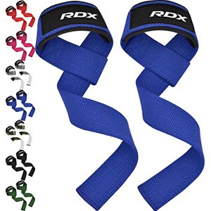 RDX Sangle Musculation Gym Levage Support de Poignet Bandage Fitness Lifting Straps Entraînement Bodybuilding Haltérophilie Flex Gel Grips Gymnastique (Blue) - Publicité