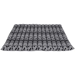 LEEWADEE Zabuton Tapis Zabuton Traditionnel Enroulable et Fait à la Main, Yoga Mat épais rembourré en kapok, 70 x 70 cm, Noir Blanc - Publicité