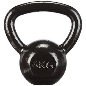 Amazon Basics Kettlebell en fonte 6 kg, noir - Publicité