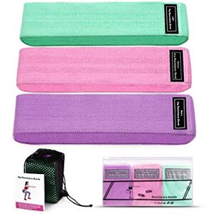 Fitwish Ototon Bande Élastique Fitness en Tissu Bande de Résistance 3 Niveaux de Force Équipement d'exercices pour Musculation Corps Jambes Fessiers Yoga Pilates - Publicité