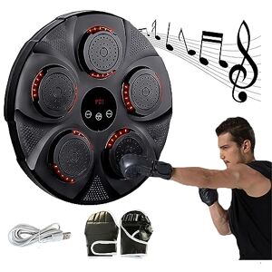 Ketliyaze Machine de Boxe Musicale, Cible Murale de Boxe électronique avec Affichage LED 9 Modes de Boxe, Compteur, Musique sans Fil, lumières, Appareils D'entraînement de Boxe pour Exercice - Publicité