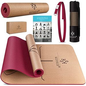 KESSER® Tapis de Yoga en liège Sangle, Sac de Transport et Bloc de Yoga Inclus Tapis de Gymnastique Tapis de Yoga antidérapant, Tapis d'entraînement pour Le Fitness Tapis de Sport - Publicité