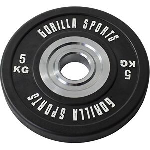 Gorilla SPORTS® Disques de Poids Bumper, Olympiques, 5kg, 10kg, 15kg, 20kg, 25kg Poids, Ø 50mm, Antidérapante, Fonte, Multicolore Disques d'Haltères, Ensemble de Plaques, Musculation, Fitness - Publicité