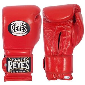 Cleto Reyes Gants de boxe d'entraînement en cuir avec crochet et boucle 16 oz rouge - Publicité