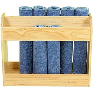 WYBB Support Rangement Tapis Yoga Support de Tapis de Yoga 12 Grilles Robuste en Bois, Étagère de Tapis de Yoga Rectangle de 50 Cm de Haut pour Cours de Fitness, Studio de Yoga Salle D'entraînement Salle D - Publicité