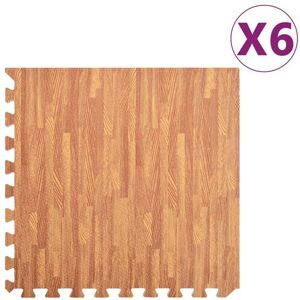 vidaXL Tapis de sol 6 pcs Grain de bois 2,16㎡ Mousse EVA - Publicité