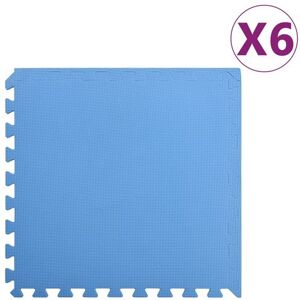 vidaXL Tapis de sol 6 pcs 2,16 ㎡ EVA Mousse Bleu - Publicité