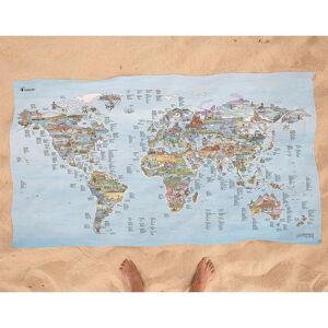 Awesome Maps Fishing Map Towel Best Fishing Spots In The World Multicolore - Publicité