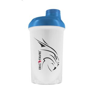 Shaker fitness 400 ml Accessoires Bleu - Eric Favre 500g - Publicité