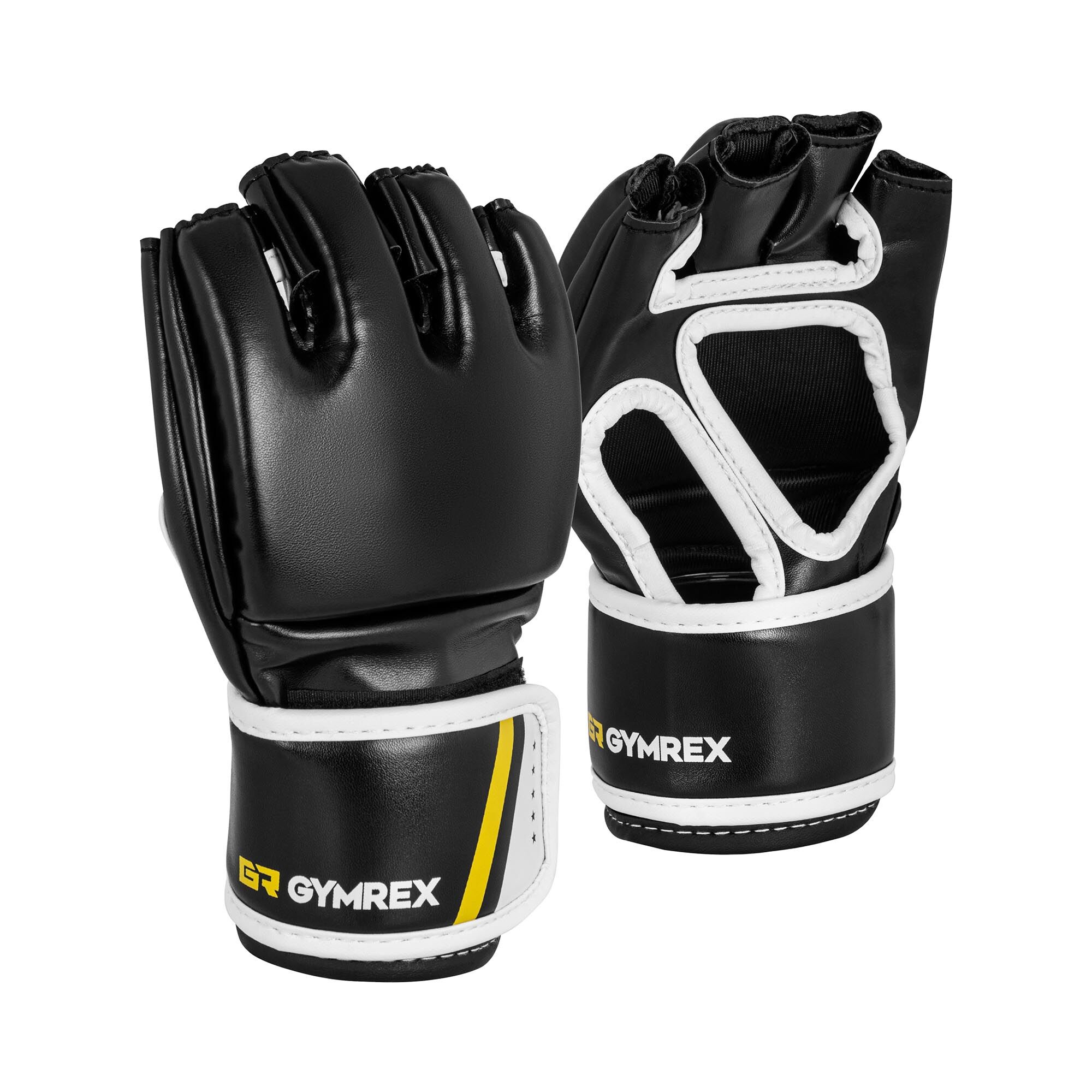 Gymrex MMA Gloves - size S/M - black - without thumbs