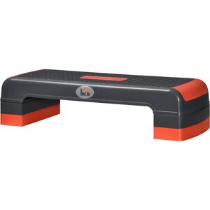 Homcom Step Fitness per Aerobica Regolabile su 3 Altezze 10-15-20 cm in Plastica, Nero e Rosso