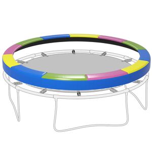 Sportnow Copertura Tappeto Elastico Ø366x30 cm Pieghevole e Portatile, in Plastica, PE e Schiuma, Multicolore