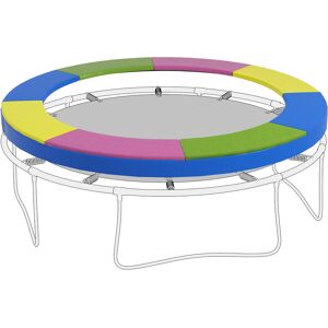 Sportnow Copertura Tappeto Elastico Ø305x30 cm Pieghevole e Portatile, in Plastica, PE e Schiuma, Multicolore