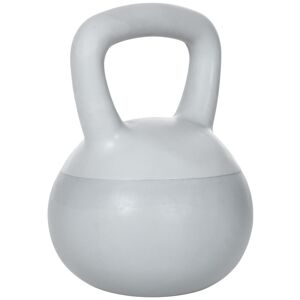 Sportnow Kettlebell 8kg in PVC e Sabbia Metallica per Allenamento Spalle e Bicipiti, 22x22x29 cm, Grigio