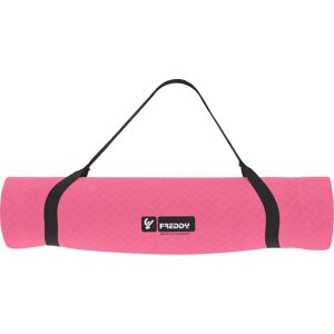 Freddy Materassino per lo yoga in PVC con tracolla Rosa-Grigio Donna Unica