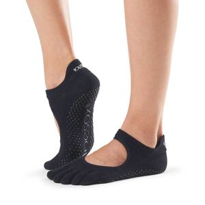 ToeSox Calzini Antiscivolo con dita, con apertura Nero Small (36-38,5)