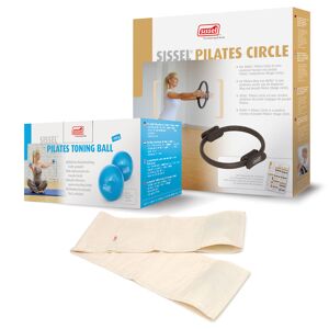 Sissel KIT PILATES CASA n°2: Toning Ball 450, Banda Elastica Bianca e Circle Nero Classic