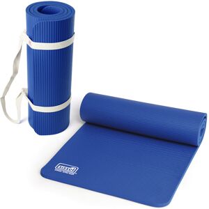 Sissel Kit Borsa o Cinghia + Materassino Pilates Yoga Fitness 1,5 cm Blu