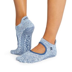 ToeSox Calzini Antiscivolo con dita, con apertura Palme Deep Sea #NEW Small (36-38,5)