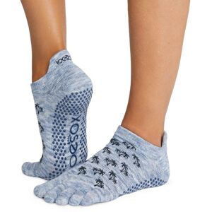 ToeSox Calzini antiscivolo con dita, bassi Palme Deep Sea #NEW Small (36-38,5)