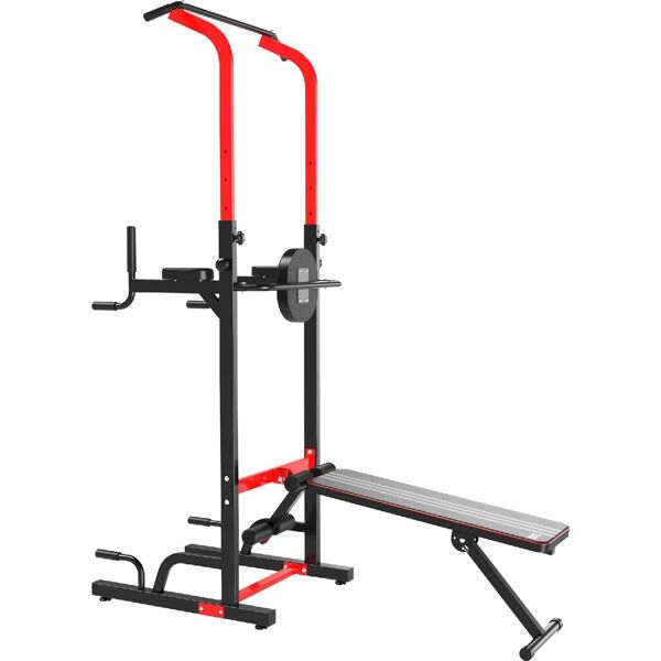 dechome a51084 stazione da fitness pieghevole altezza regolabile 180-230cm con barra - a51084