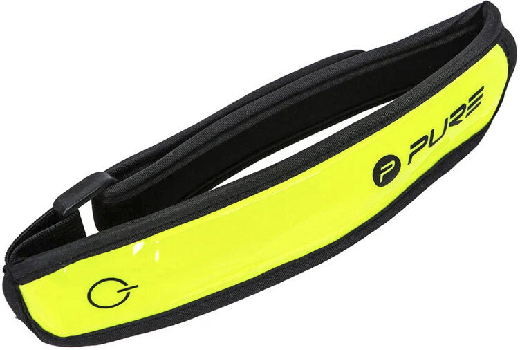 Pure2improve Reflective Led Bracelet - fascia running Black/Yellow One Size