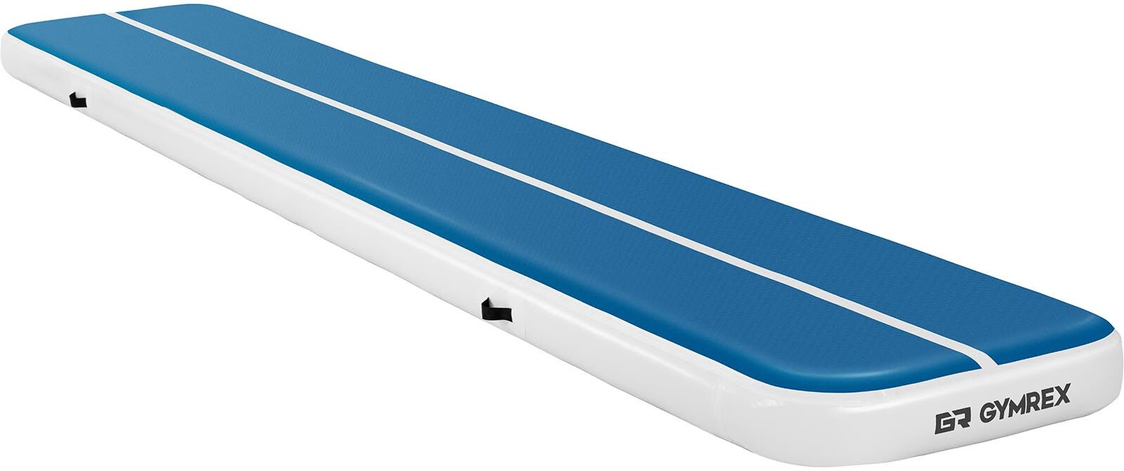 Gymrex Tappeto da ginnastica gonfiabile - Airtrack - 600 x 100 x 20 cm - 300 kg - blu/bianco GR-ATM7