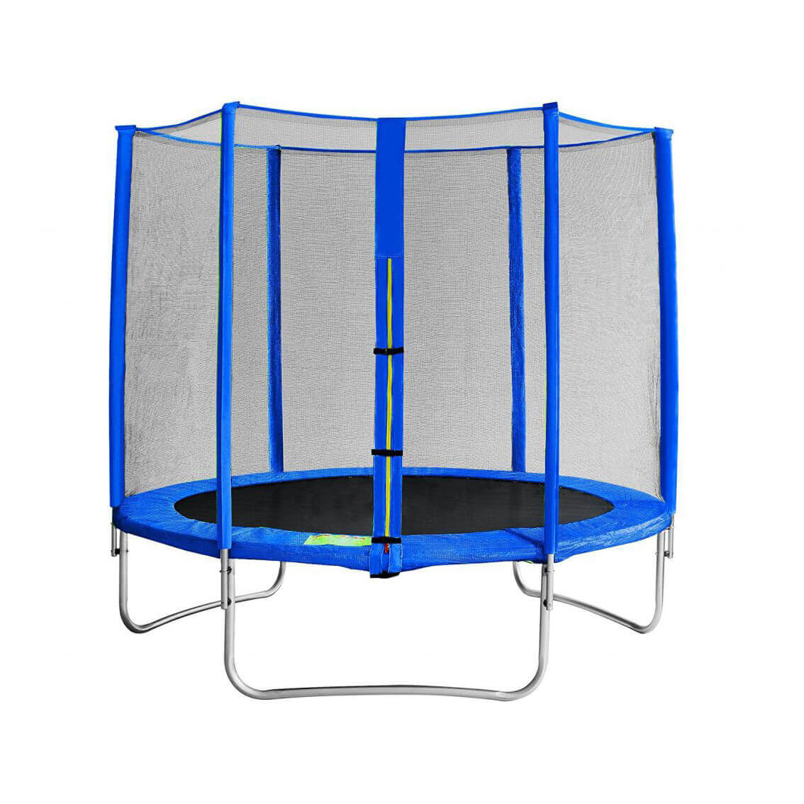 Milani Home Trampolino elastico per bambini colore blu per giardino grande Blu 244 x 245 x 244 cm