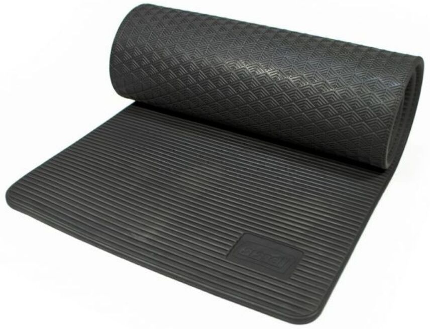 LUXTRI Tappetino per yoga pilates e fitness nero 190 x 100 x 1,5cm spesso e