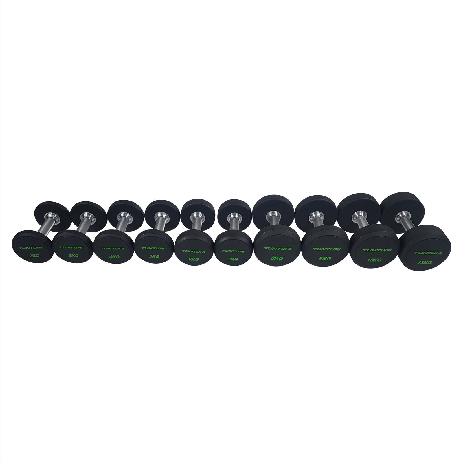 Tunturi PU Pro Dumbbell Set 2-12kg