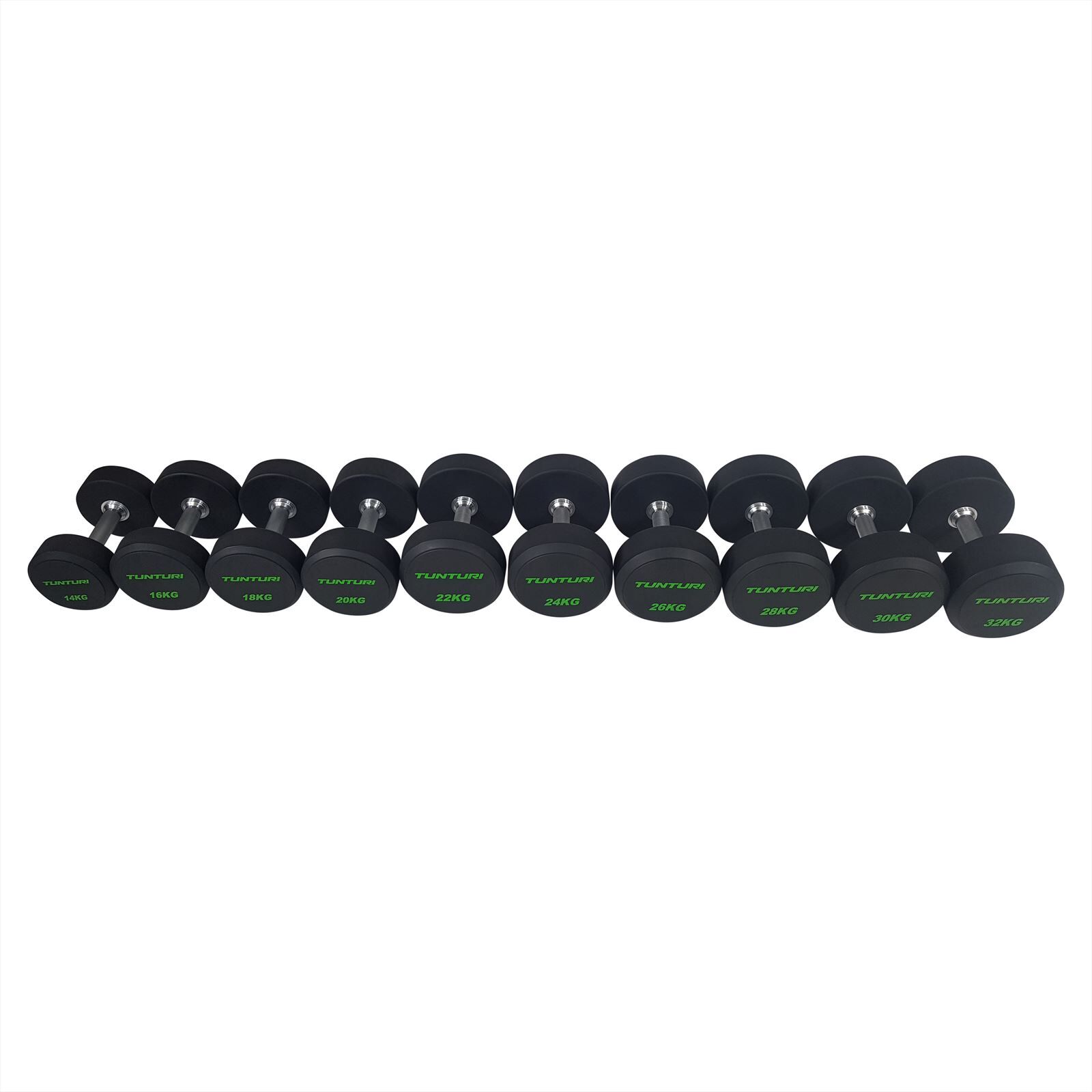 Tunturi PU Pro Dumbbell Set 14-32kg