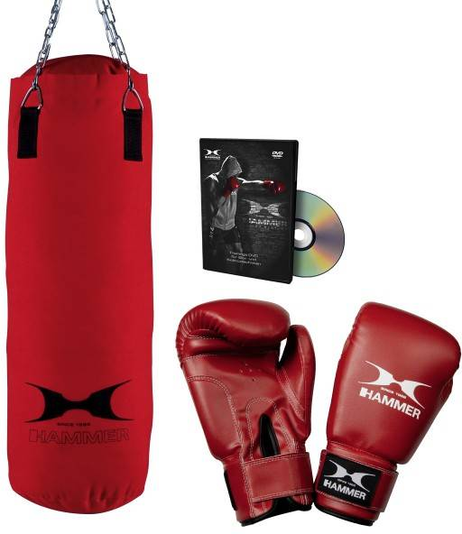 Hammer FIT Boxing Set - 60 cm Bokszak + 10 oz Bokshandschoenen + DVD