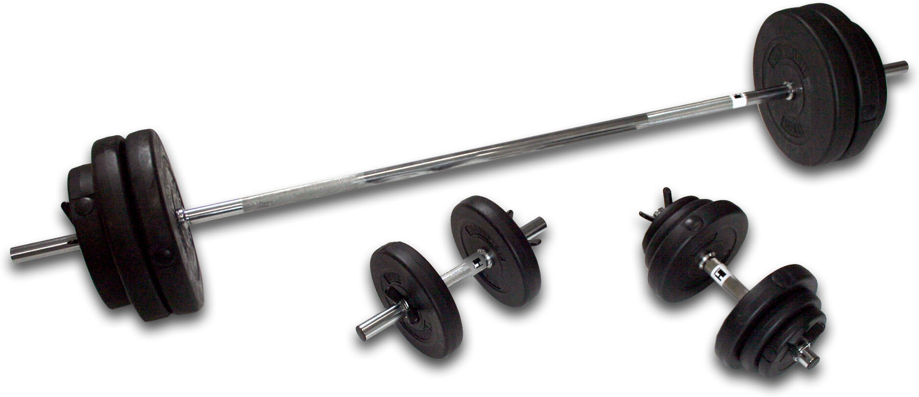 Hammer Halterset - 180 cm Halterstang + Dumbbells - 76 kg