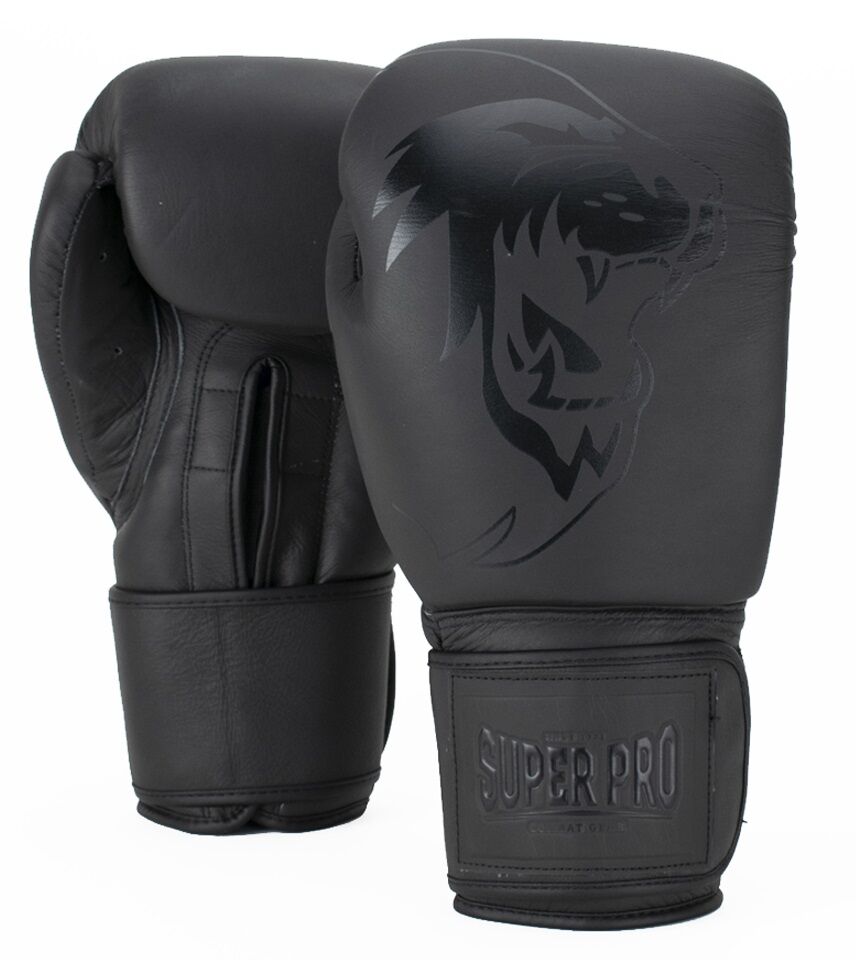 Super Pro Combat Gear Legend Lederen (Kick)Bokshandschoenen - Grijs - 18 oz