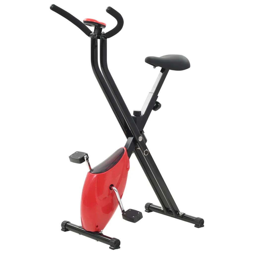 vidaXL Hometrainer X-bike bandweerstand rood