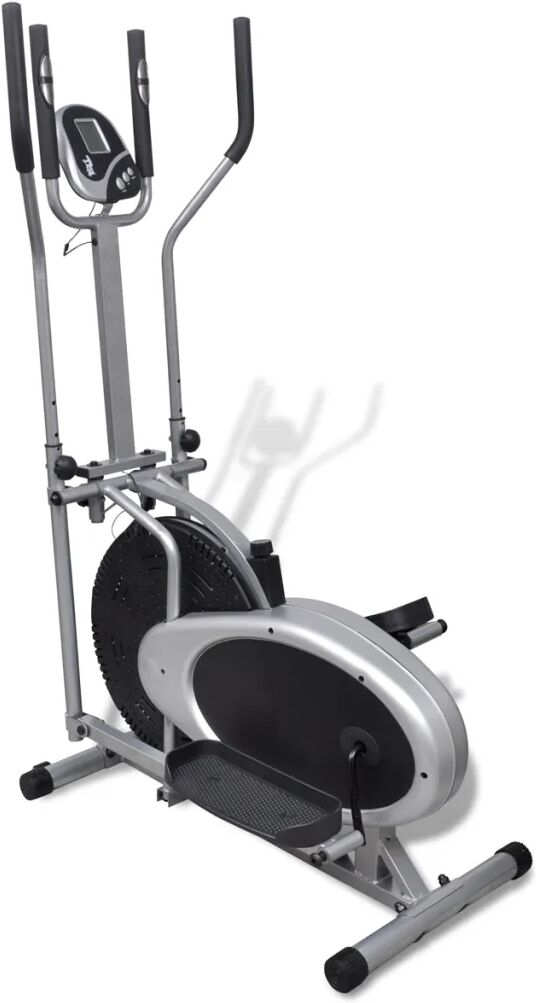 vidaXL Crosstrainer met 4 stangen en hartslagmeter