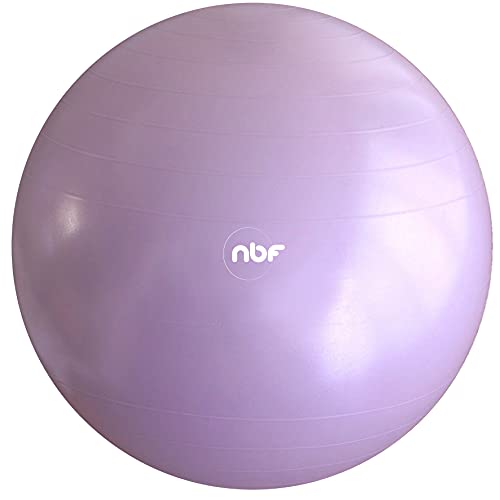 nbf natural birth & fitness nbf Gymnastiekbal voor Zwangerschap en pomp 55cm 65 cm 75 cm Fitnessbal Zitbal Gymbal voor zwangerschap, bevalling en na de geboorte 75cm Lila