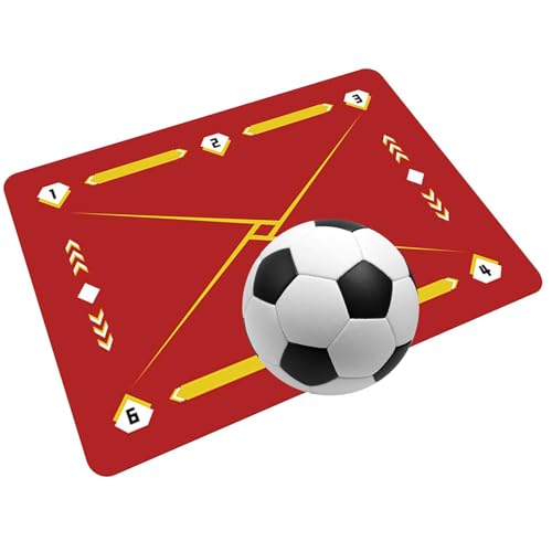 zwxqe Voetbal oefenmat 90 x 60 cm voetbal voetstap oefenpad schokabsorptie voetbal vloermat voor het trainen van behendigheid, verbetering van evenwicht, coördinatie, kracht