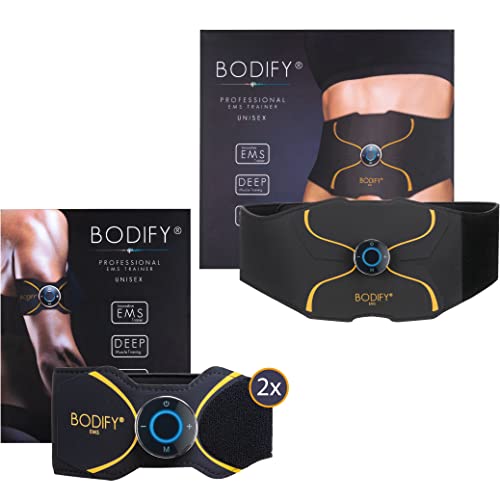 Bodify ® 3in1 EMS Trainingsset Pro Gerichte spierstimulatie! Full body spieropbouw Stimulatie apparaat buik arm been spieren spiertrainer voor mannen en vrouwen HET ORIGINEEL