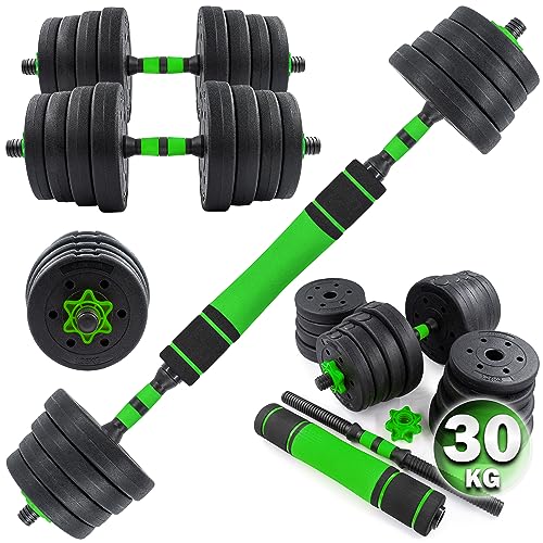 C.P. Sports C.P.Sports 2in1 Dumbbell & Barbell Set 30kg / 40kg   Gewicht Schijven Gewichten Dumbbell Bars   Verstelbare Dumbbells Dumbbell Set voor Krachttraining, Fitness, Home Gym